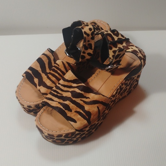 Dolce Vita leopard print platform wedge sandals Size 6.5 - Picture 2 of 7